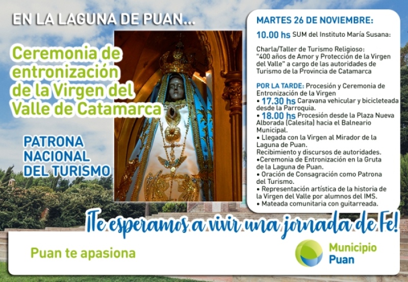 Llega a Puan la Virgen del Valle "Patrona Nacional del Turismo"