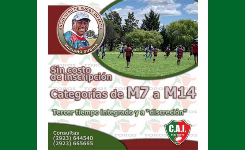 Encuentro de rugby infantil en homenaje a Mariano Subirá