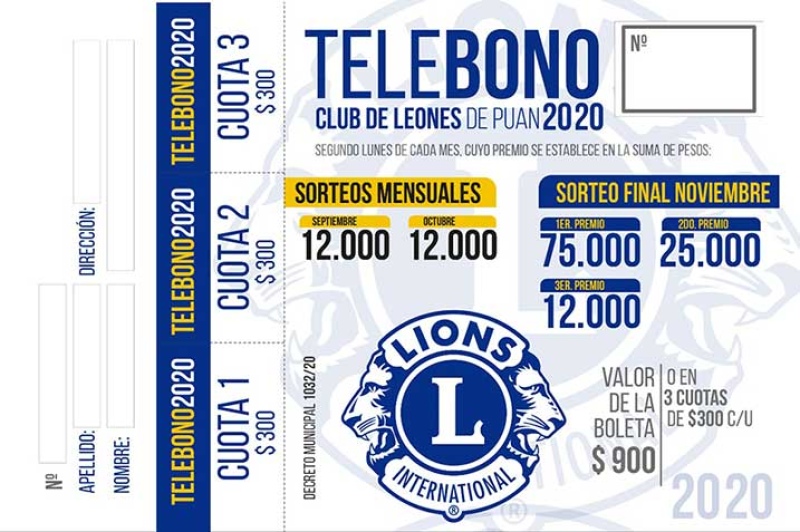 El Club de Leones tiene a la venta el Telebono