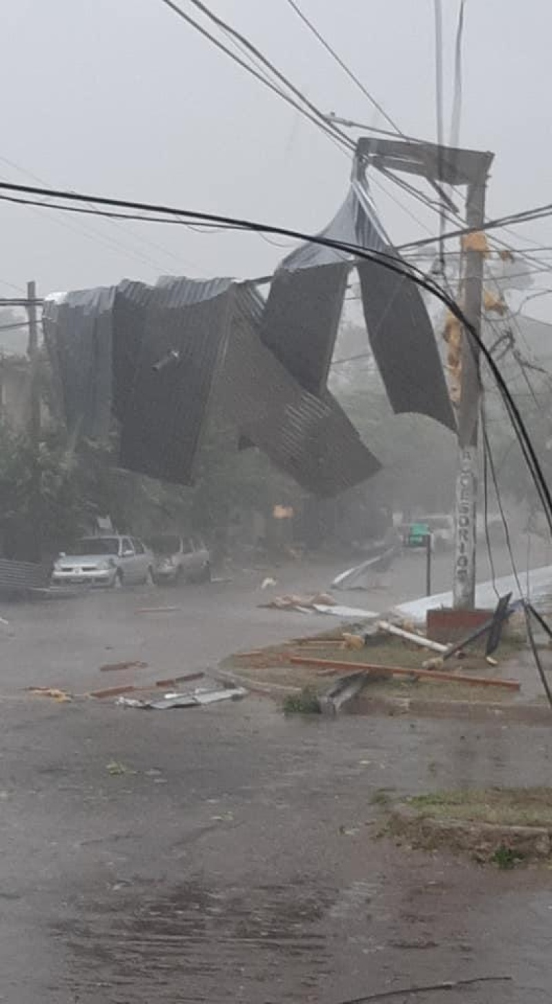 La Pampa: Tormenta con ráfagas de 109 km/h causaron destrozos