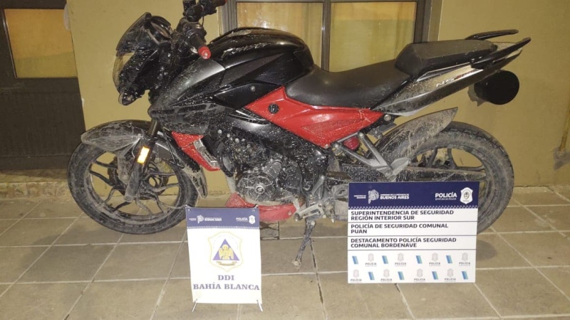 La Policía recuperó una moto robada en San Germán