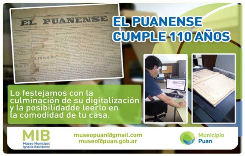En su 110 aniversario, se completó la digitalización del periódico "El Puanense"