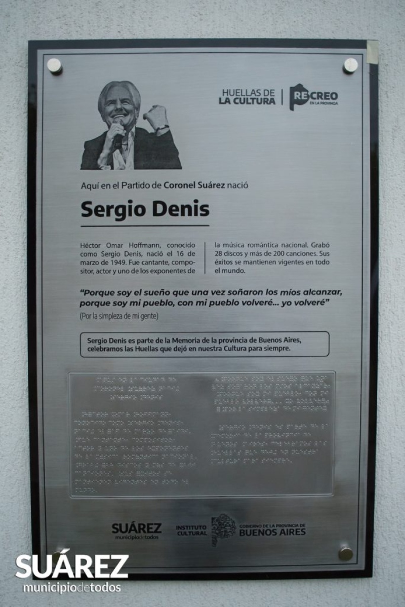 Suárez: Colocaron una placa en homenaje a Sergio Denis