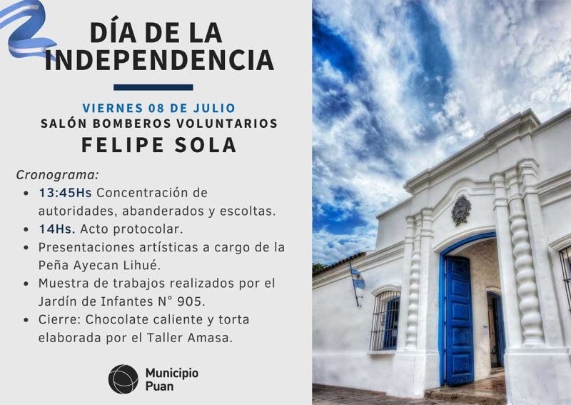 El acto por el Día de la Independencia se realiza en Felipe Sola