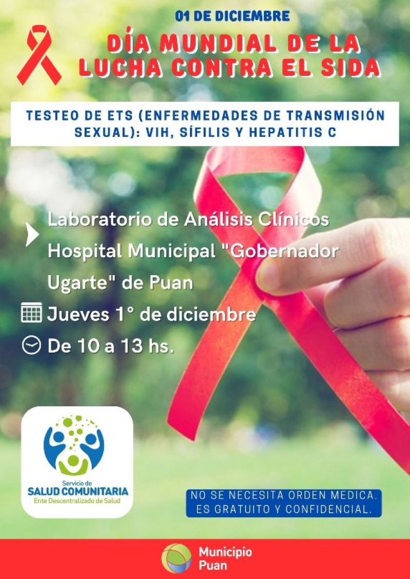 Jornada de testeo de ETS: VIH; SÍFILIS Y HEPATITIS C