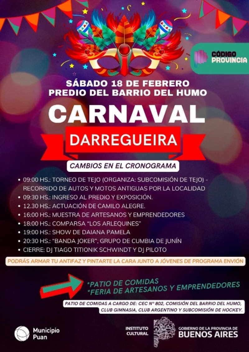 Por el clima: Reprograman el carnaval en Darregueira
